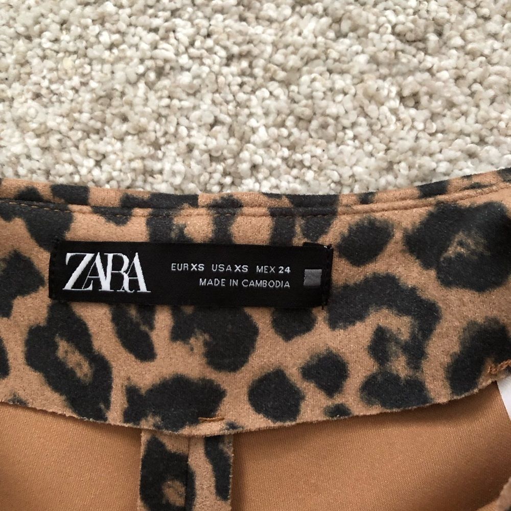 Zara leopard print cheetah short mini skort, size xs - Picture 5 of 9